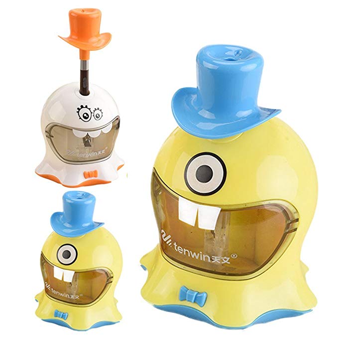 Electric Cartoon Pencil Sharpener Automatic Pencil Cutter for Kids Desktop School Stationery Office Supplies