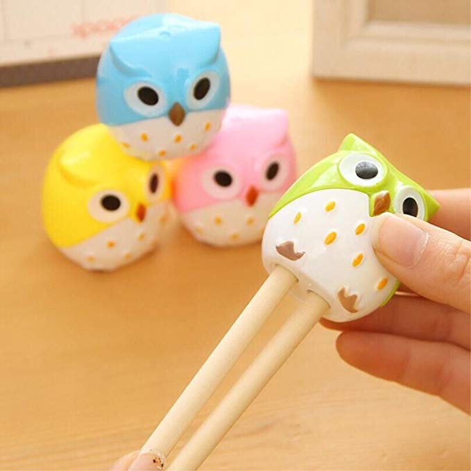 5PCS A Set Kawaii Cute Lovely Owl Shape Manual Pencil Sharpeners Random Color Shipping For Students school supplies papelaria