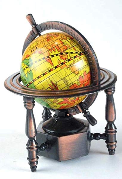 World Globe Die Cast Metal Collectible Pencil Sharpener