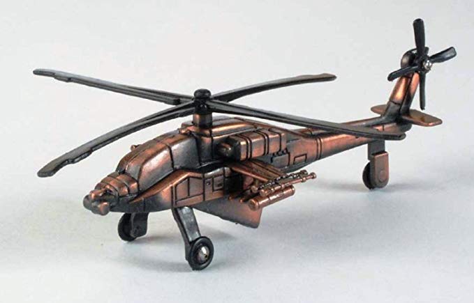 Army Apache Helicopter Die Cast Metal Collectible Pencil Sharpener