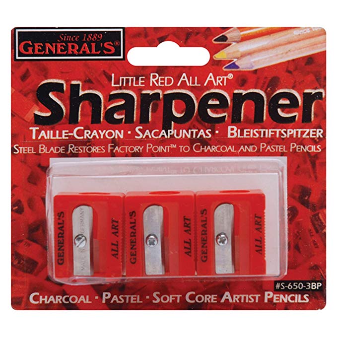 General Pencil All-Art Sharpener, Pack of 3, Little Red (S6503BP)