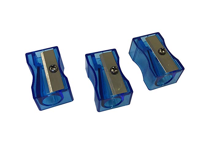 Pack of 100 Blue Translucent Pencil Sharpeners