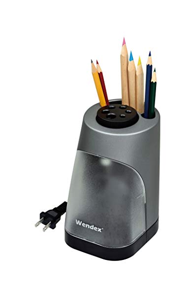 WENDEX 6-HOLE Heavy-duty Vertical Electric Pencil Sharpener for school, office and home use. UL Certified.