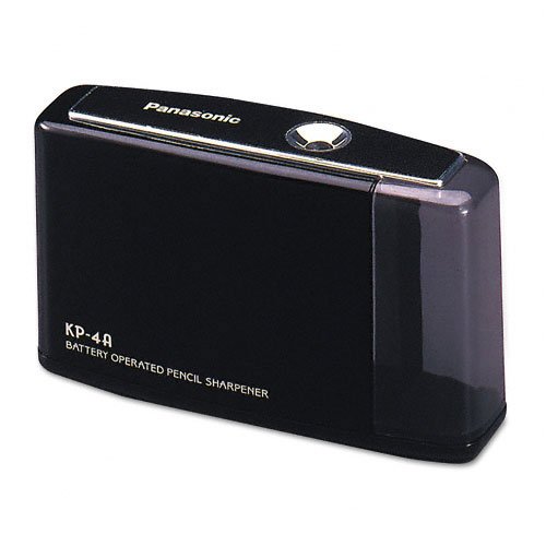 Panasonic KP4A-BK Kp-4a battery pencil sharpener, black, 1 Unit