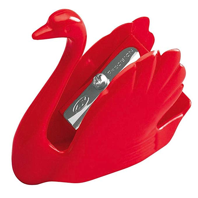 Stabilo One-hole Swan Pencil Sharpener, 8 mm hole - Red