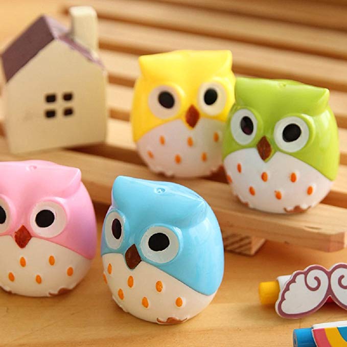 Mini Cute Lovely Owl Pattern Pencil Sharpener School Kid's Favorite Beautiful