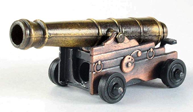 Old Time Naval Deck Cannon Die Cast Metal Collectible Pencil Sharpener