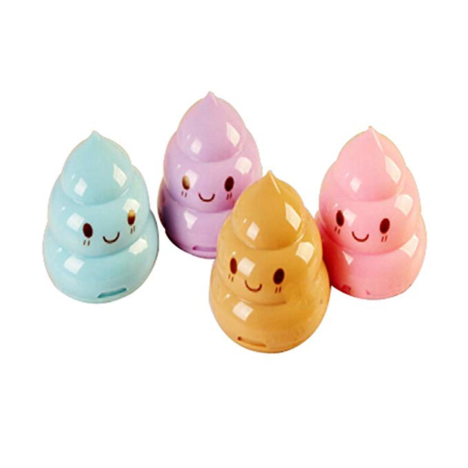 Hosaire Pencil Sharpeners Cute Novelty Crazy Shaped Two-Hole Manual Poo Pencil Sharperners Toy Prizes For Kids Bulk For Classroom School Caffee